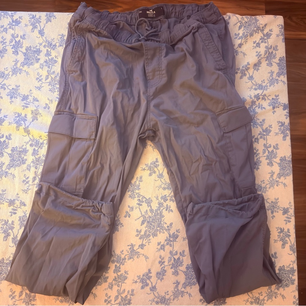 Hollister Charcoal Parachute Pants
